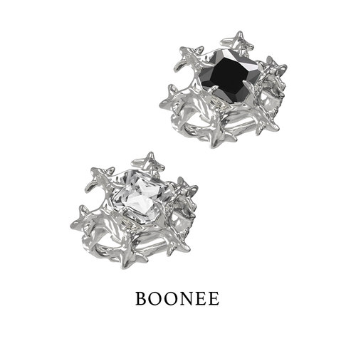 BOONEE雪花锆石开口戒