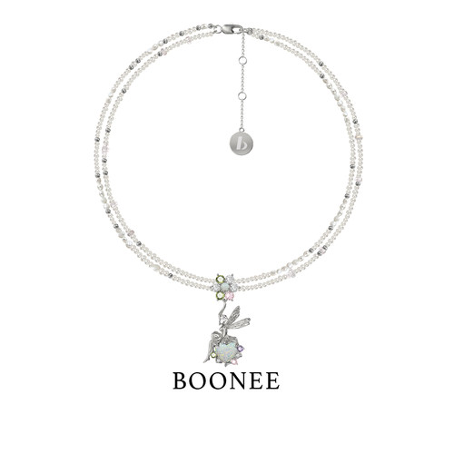 BOONEE秘境花园欧泊双层锁骨链