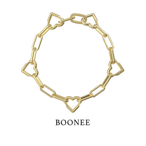 BOONEE爱心节式环扣手链