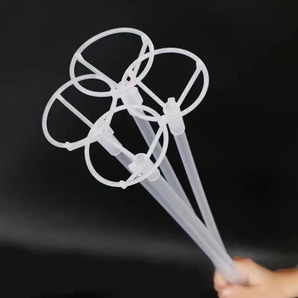 气球加硬透明塑料托杆网红气球手持托杆支撑