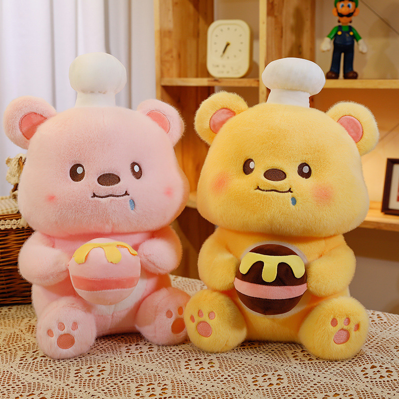 厨师蜜罐熊毛绒玩具娃娃抱枕玩偶