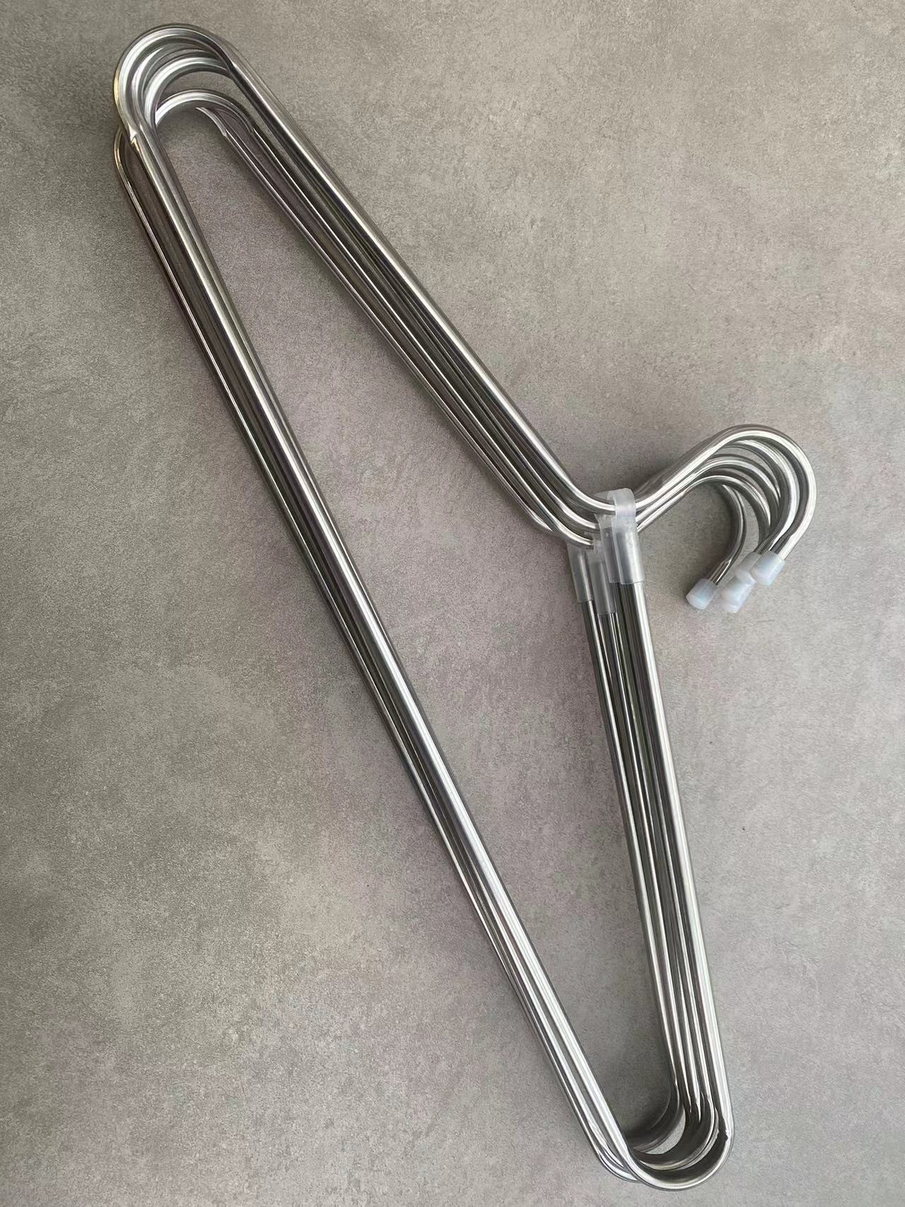 不锈钢空心衣架加粗防滑晒衣架挂衣架衣挂干湿空管子晾衣架