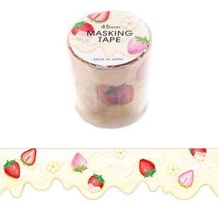 日本mind wave造型和纸胶带异型模切45mm宽款垂感系列巧克力草莓炼乳极光宇宙手帐日记相册拉条装饰拼贴贴画