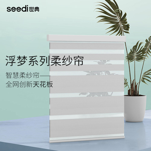 世典创新分区调光电动柔纱帘