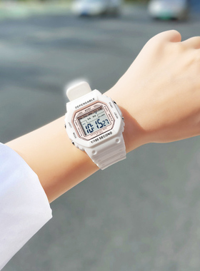 电子手表女款学生初中高颜值简约气质运动防水独角兽女生初高中生