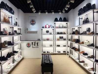 鞋店陈列落地展示装修多层店铺式货架木复古上鞋架实