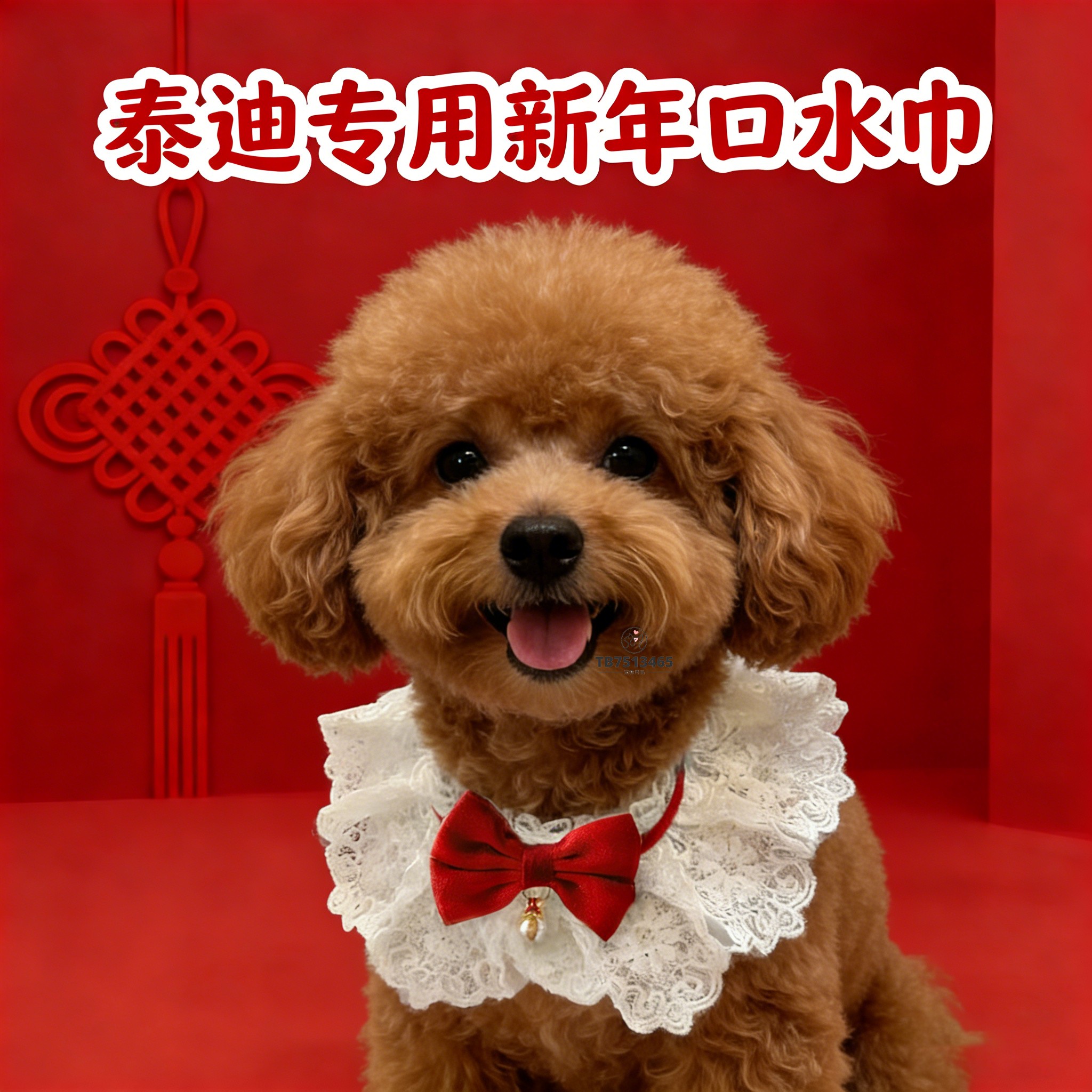 泰迪专用新年口水巾项圈小型犬幼犬春节过年喜庆红色围脖围兜装饰,宠物/宠物食品及用品,围巾/口水巾,淘宝优惠券,粉丝福利购,淘宝优惠卷