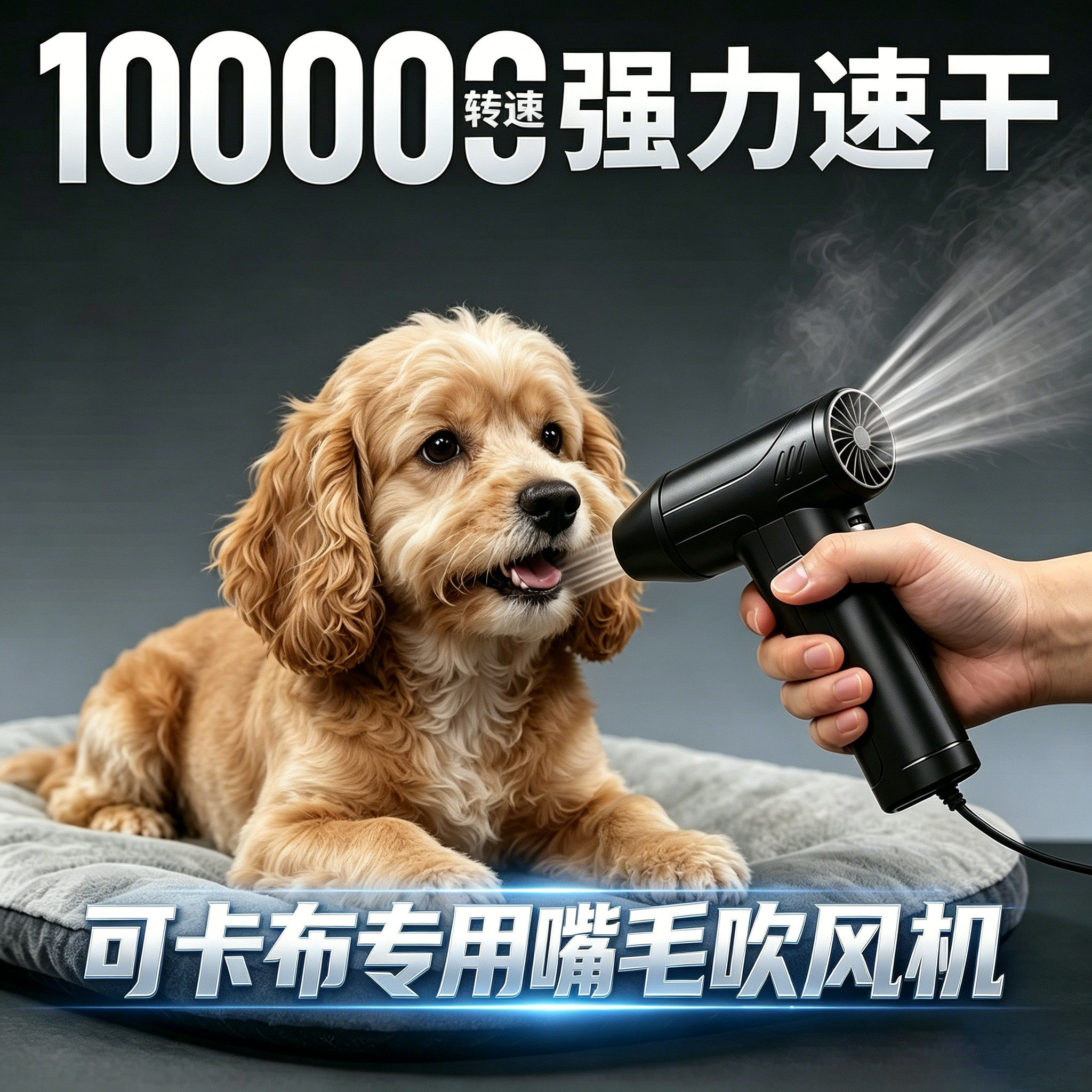 可卡布专用狗狗吹嘴毛吹风机小狗面部嘴毛吹毛机宠物狗洗澡脸部