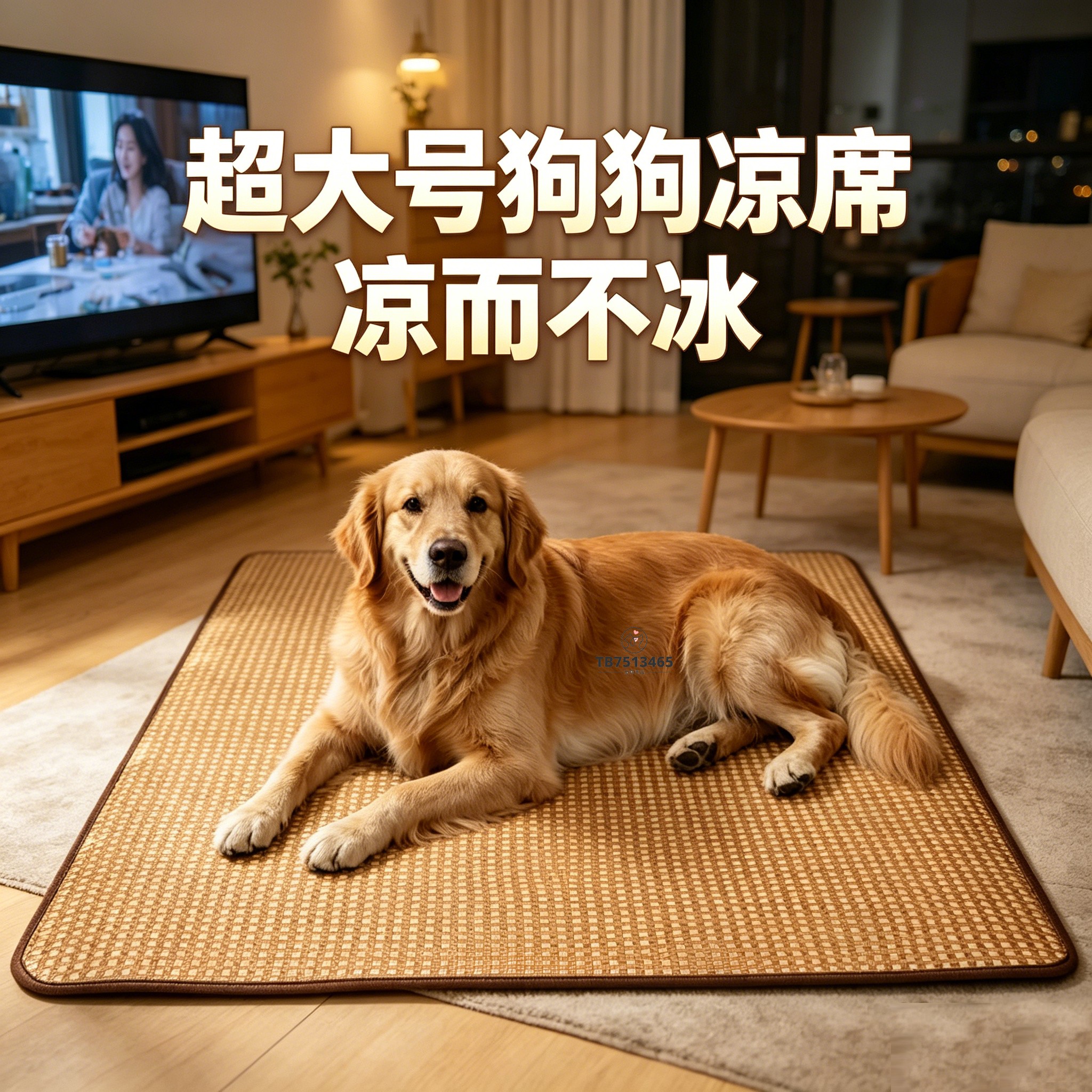 金毛专用大型犬凉席防撕咬凉垫夏季狗窝狗狗地垫夏日睡垫宠物冰垫