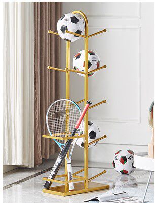 简易家用室内儿童篮球收纳架球类摆放置物架幼儿园球架放球收纳筐