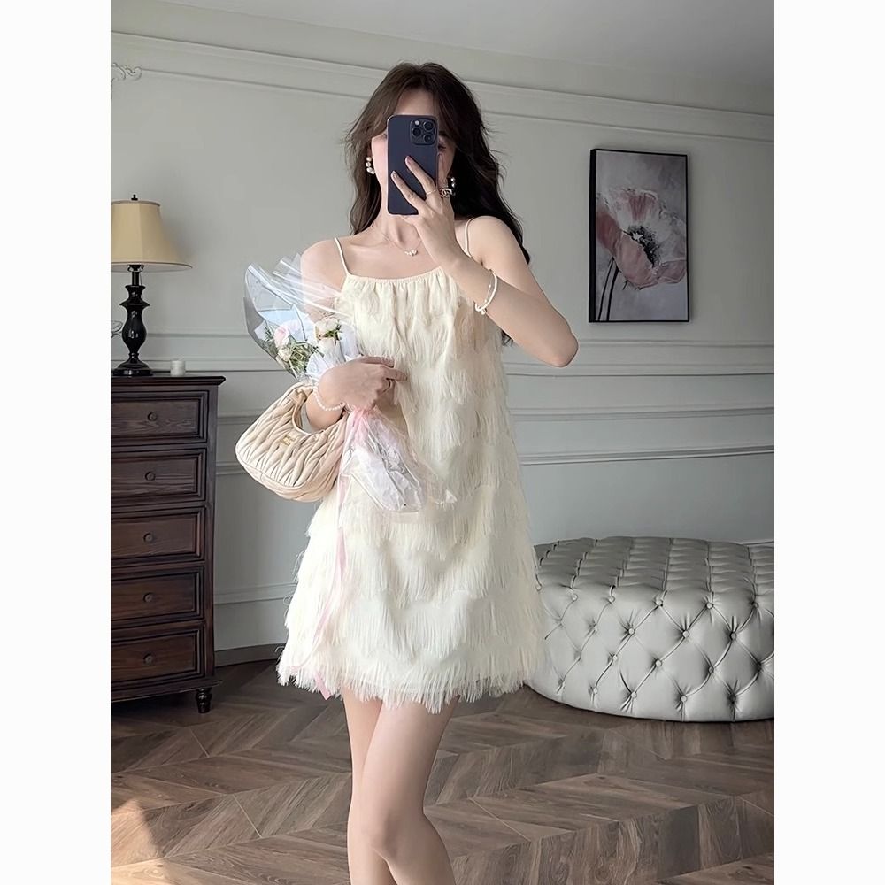 温柔风吊带连衣裙女夏季