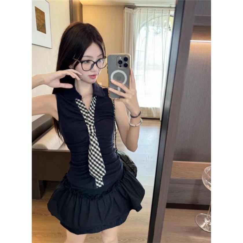 学院风辣妹性感套装女夏