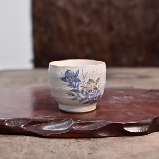 日本回流手绘陶茶杯