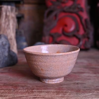 日本回流手作陶器/素烧碗茶酒器抹茶碗