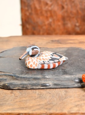 日本回流木质鸳鸯摆件