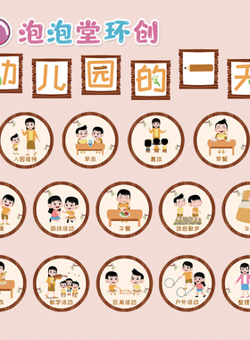 幼儿园一天托管所贴图纸简约森系