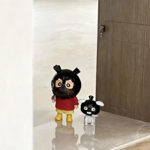 打 打 打劫！蒙面小新小白玩偶公仔可爱桌面摆件装饰创意礼物