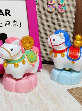 马上有福转转乐小马摆件马年礼物
