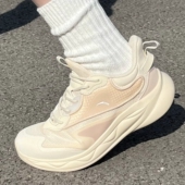 安踏绵绵弹2女鞋 子女 学生增高轻便休闲鞋 春秋季 防泼水软底跑步鞋