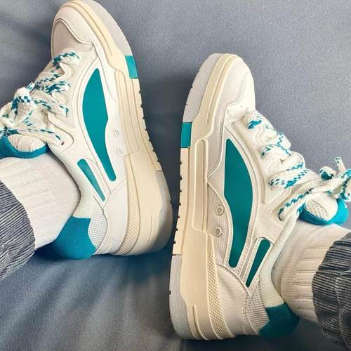 李宁征程V2国潮舒适休闲鞋运动鞋增高男板鞋撞色小众复古百搭舒适