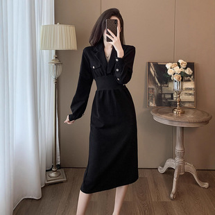 赫本风黑色长袖 欧洲站春装 高级感法式 气质女装 连衣裙 女2026年新款