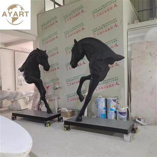 马头抽象酒店大堂大型落地雕塑售楼处大厅装饰品玻璃钢工艺品摆设