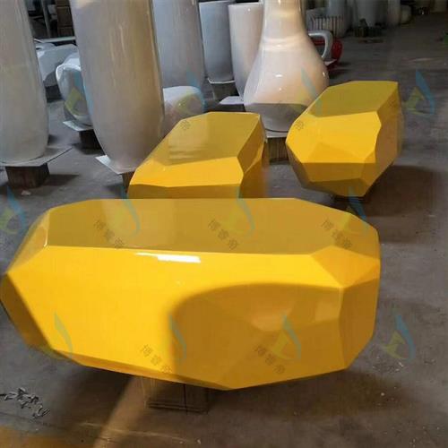 玻璃钢宝石坐凳商场椅影院休息区座椅室内外装饰美陈凳子商用级