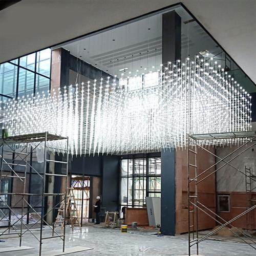 满天星光立方吊灯售楼部沙盘酒店大堂宴会厅餐饮吊灯工程定制灯具,家装灯饰光源,客厅吊灯,淘宝优惠券,粉丝福利购,淘宝优惠卷