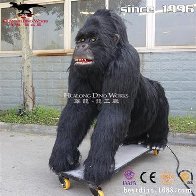 动物模型仿真动物机械电动黑猩猩动物园商场摆件华龙模型制作工厂