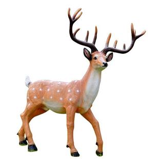 仿真梅花鹿摆件户外玻璃钢动物雕塑园林景观小品小区庭院草坪装饰