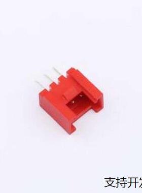 WF-1A200B3P-R 线对板针座 间距2.0mm 直插 带扣 红色 1x3P 插件,
