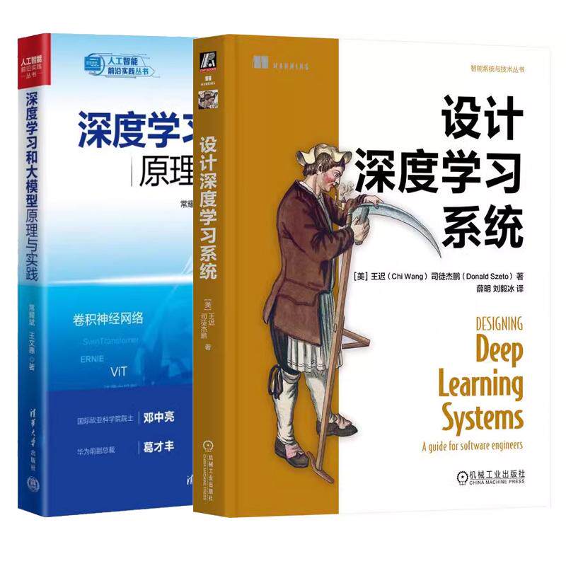 【全2册】设计深度学习系统 王迟+深度学习和大模型原理与实践 常耀斌