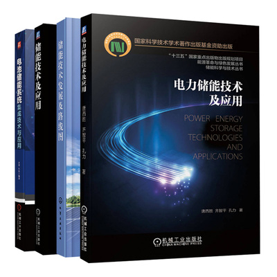 正版 储能技术发展及路线图+电力储能技术及应用+储能技术及应用+电池储能系统集成技术与应用 4册 动力电池与储能技术丛书