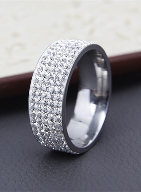 极速Hot Sale Vintage Retro StylBe Steel Ring for Women 5 Row