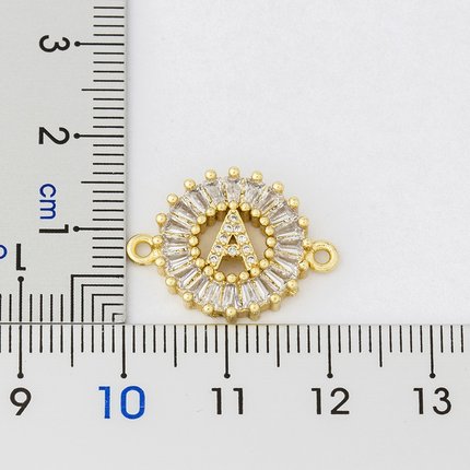 极速Hot Sale A-Z Initial Copper Pave SettiMng Cubic Zirconia