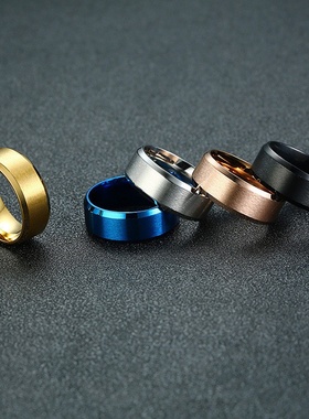 极速ZORCVENS 2020 New Fashion 8Bmm Classic Ring Male 316L St