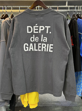 GALLERY DEPT美潮高街字母口袋印花宽松纯棉打底衫圆领长袖T恤FOG