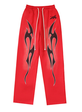 Ins美式小众潮牌地狱之星字母印花欧美高街潮流男女休闲宽松长裤