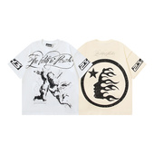 地狱之星美潮高街风INS印花短袖 免烫 夏季 T恤男女款 宽松圆领纯棉装