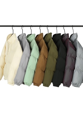 fear of god复线潮牌essentials冬季休闲保暖纯色面包服棉衣外套