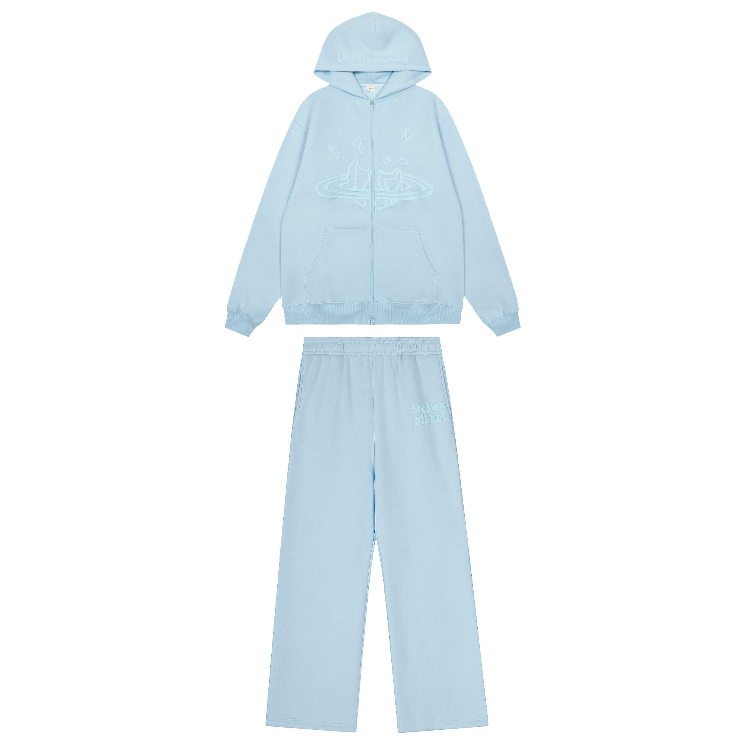 SP5DER美式休闲运动加绒拉链套装男女连帽卫衣直筒长裤浅色系秋冬,男装,休闲运动套装,淘宝优惠券,粉丝福利购,淘宝优惠卷