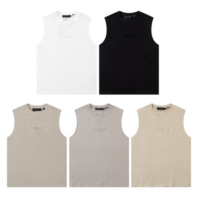 FOG复线简约设计潮牌字母印花背心男女宽松无袖T恤外穿吸湿排汗夏