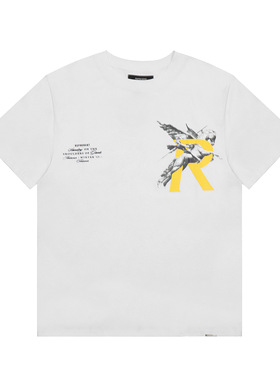 REPRESENT潮牌骑士飞马印花短袖T恤男女情侣宽松落肩圆领夏季上衣