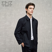 EMZ鄂尔多斯25秋冬款 3D剪裁遮肚腩高端质感翻领羊毛夹克男士 外套