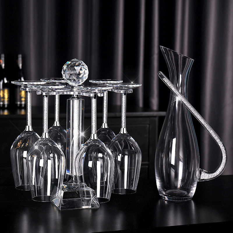 水晶红酒杯醒酒器套装轻奢高档葡萄酒杯高档大号家用高级感高脚杯