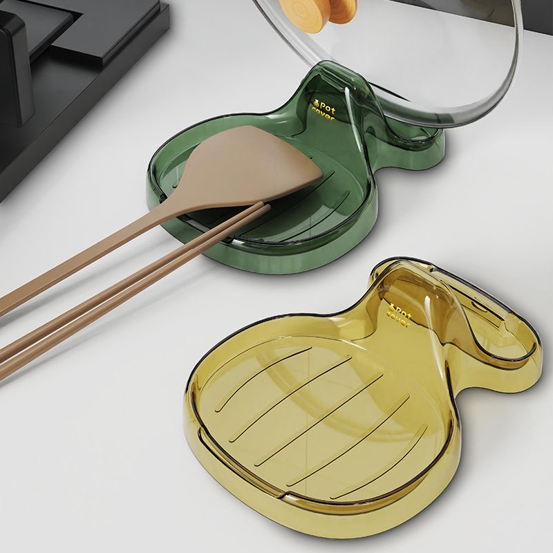 轻奢贝壳锅盖架透明台面移动式勺铲置物架托架家用砧板收纳牙签盒高性价比高么？