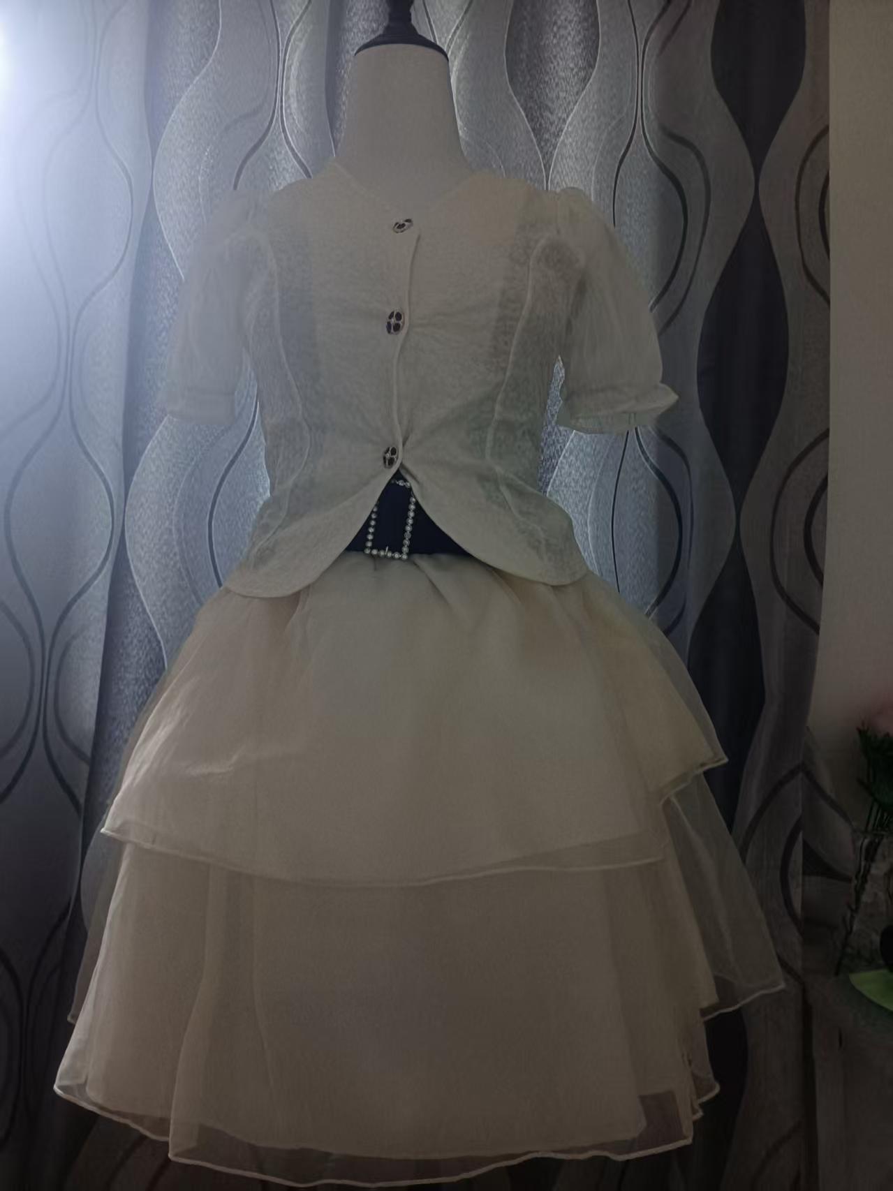 高端女装定制原创设计米白婚纱晚礼服全新定制面料柔软做工精致