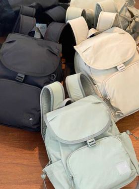 原 25年夏季新防水轻便休闲运动健身包 12升黑米浅绿色双肩包背包