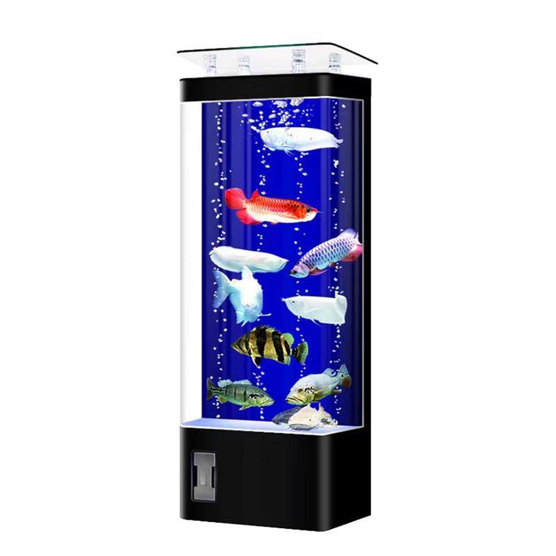 .新款鱼缸客厅小型家用超白热弯玻璃落地立式靠墙背过滤免换水族,宠物/宠物食品及用品,底柜/落地缸,淘宝优惠券,粉丝福利购,淘宝优惠卷
