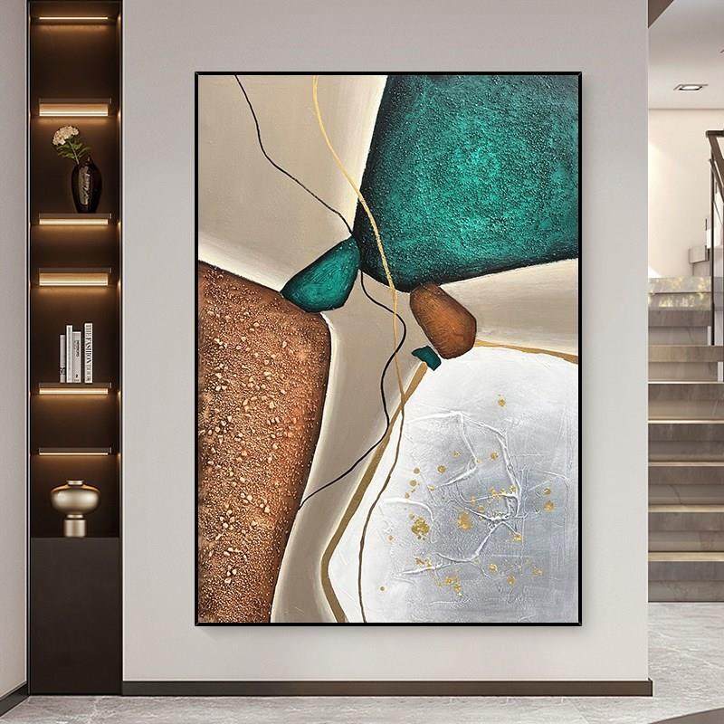 手绘油画《金石流光》客厅沙发背景墙装饰画玄关挂画餐厅肌理画,家居饰品,油画,淘宝优惠券,粉丝福利购,淘宝优惠卷